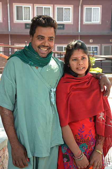 Patient Sita Ram from Nepal with his new wife
