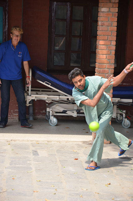 patients having a game in Nepal