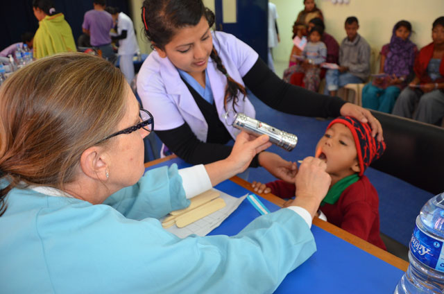Assessment day in Nepal with a young patient