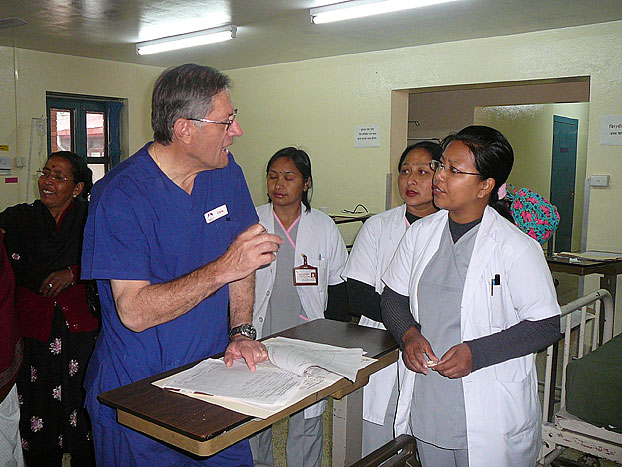 Dr on the ward in Nepal