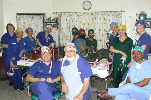 The Nepal Womens team on the ward