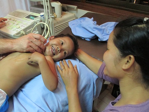 Cambodian heart patient Vath screening