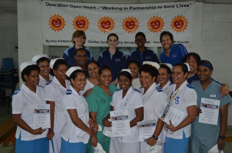 presentation of the educational certificates to local Fijian nurses