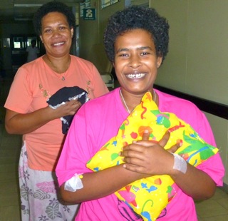 Fiji cardiac patient up walking down the aisle after surgery