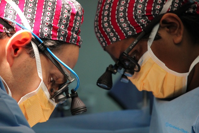 Surgeons in action in PNG