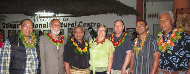 OHI team meeting Tongan dignitaries at cultural night in Tonga