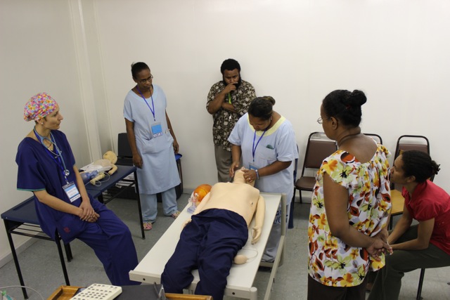 Training local staff on resuscitation in PNG
