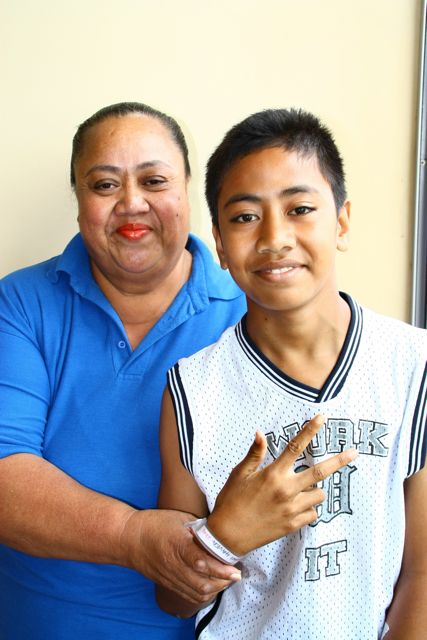Happy cardiac patients in Tonga after surgery
