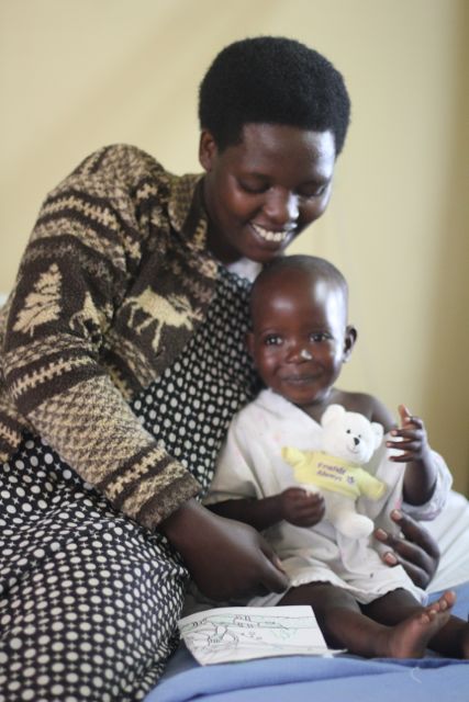 Rwandan cardiac patient joy's mum