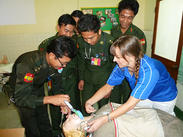 Myanmar training at the military hospital