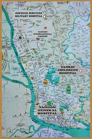 Map of Yangon