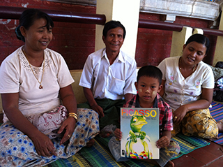 Myanmar patient with book